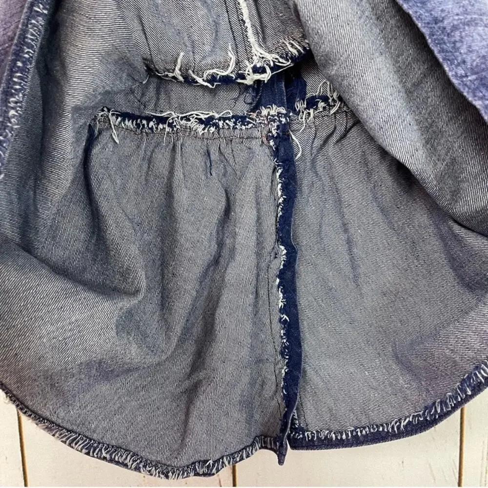 Denim Girls Handmade Dress. Similar to a size Medium (see Measurements)